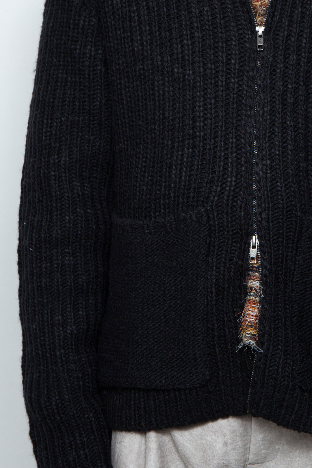 High Neck Knit Jacket LA25AW003 BLACK