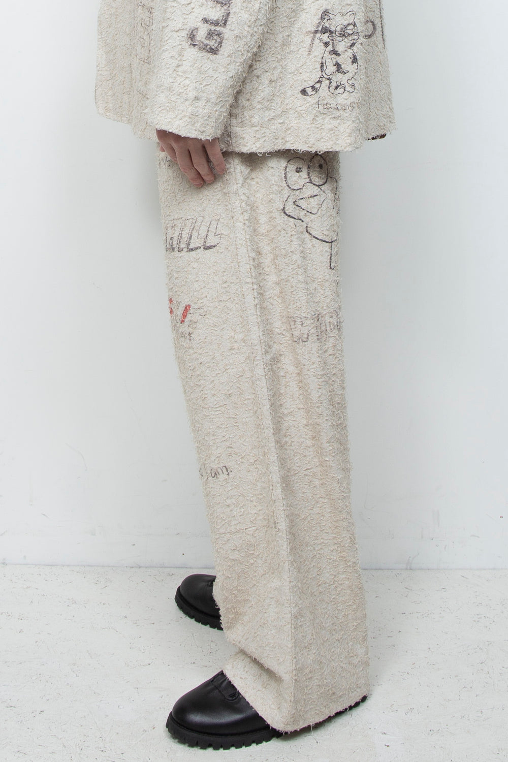"ALICE" GRAPHIC DOUBLE KNEE WORKPANTS IVORY