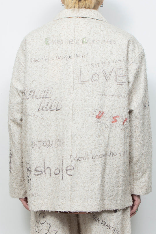 "ALICE" GRAPHIC MEMORIAL JACKET IVORY