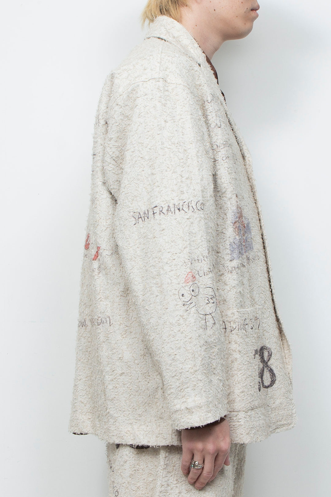 "ALICE" GRAPHIC MEMORIAL JACKET IVORY