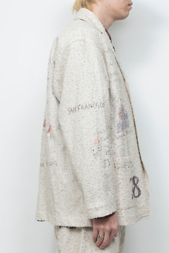 "ALICE" GRAPHIC MEMORIAL JACKET IVORY