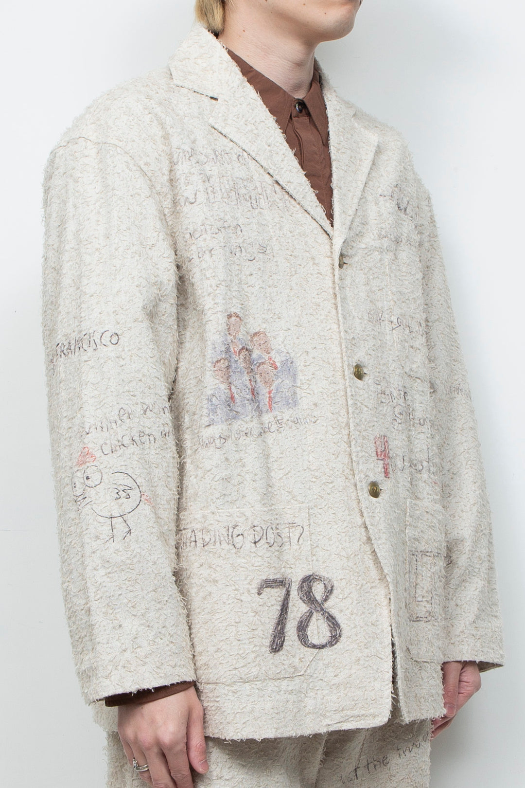 "ALICE" GRAPHIC MEMORIAL JACKET IVORY