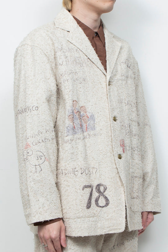 "ALICE" GRAPHIC MEMORIAL JACKET IVORY
