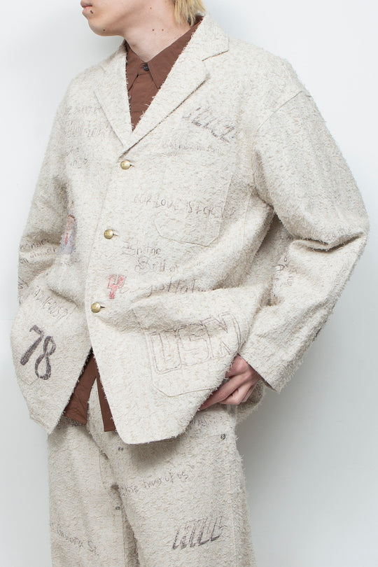 "ALICE" GRAPHIC MEMORIAL JACKET IVORY