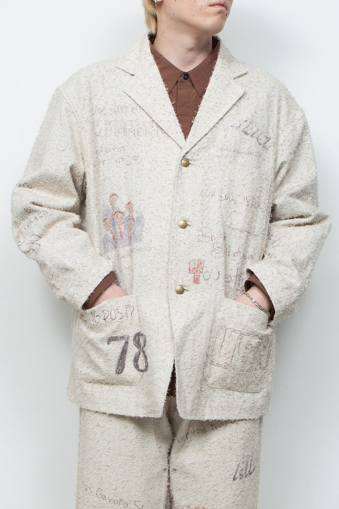 "ALICE" GRAPHIC MEMORIAL JACKET IVORY