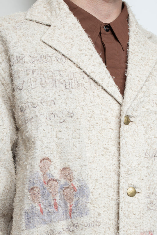 "ALICE" GRAPHIC MEMORIAL JACKET IVORY