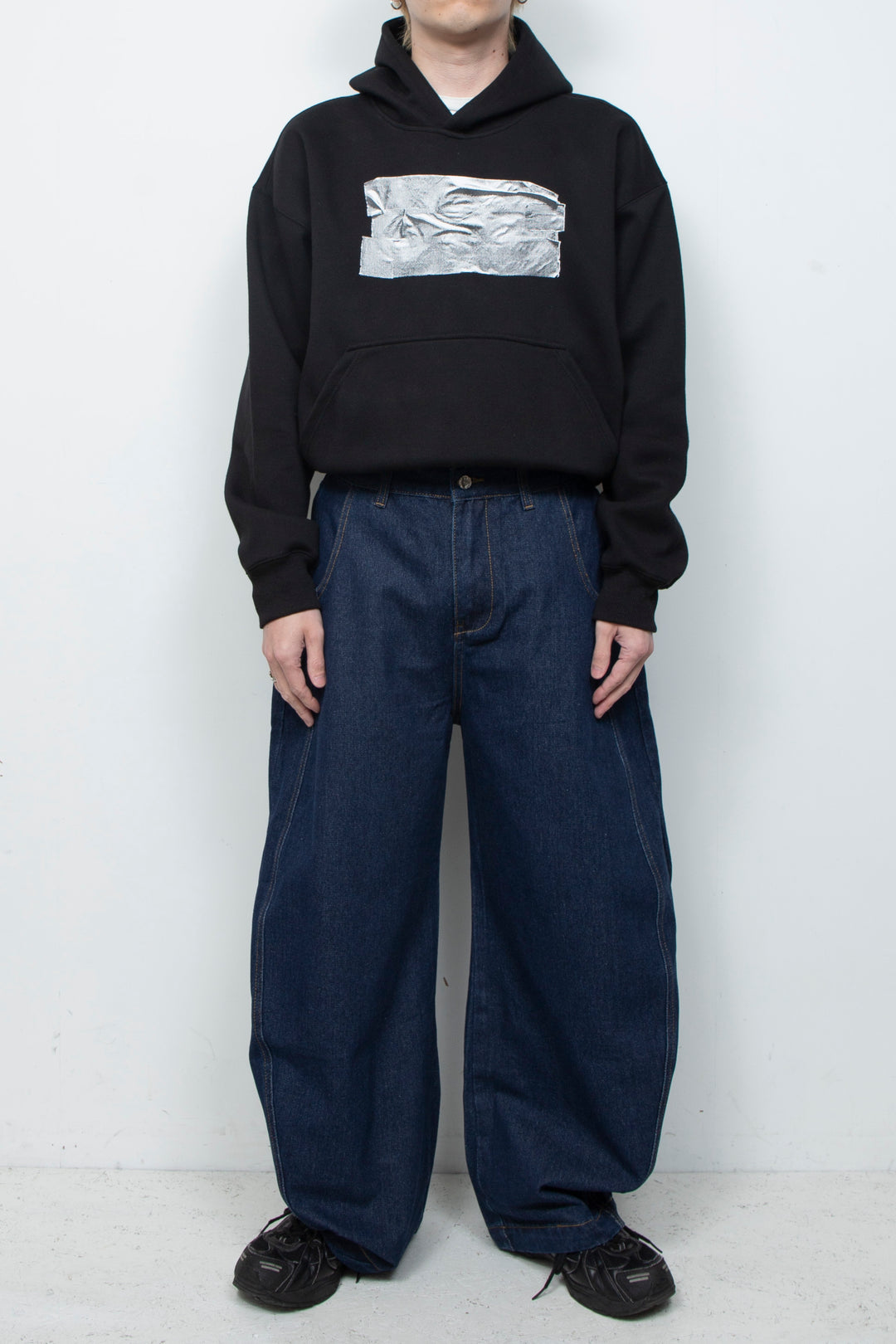 TAPED HOODIE (BLACK)