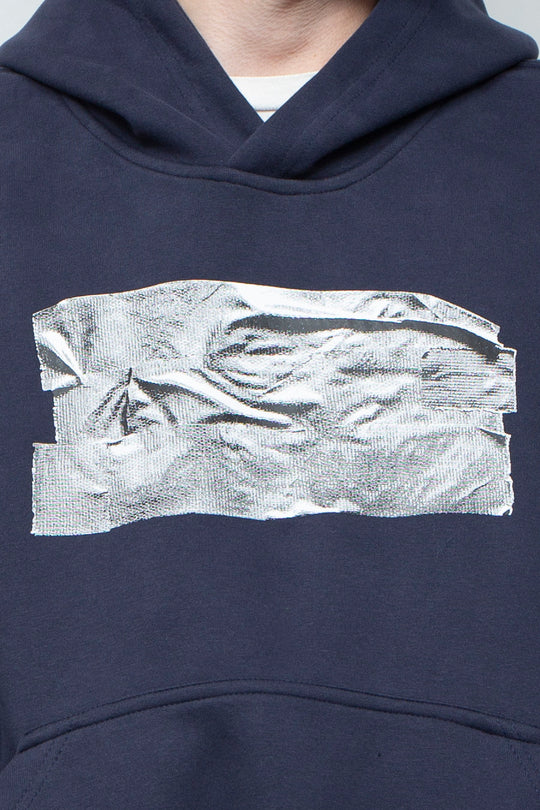 TAPED HOODIE (NAVY)