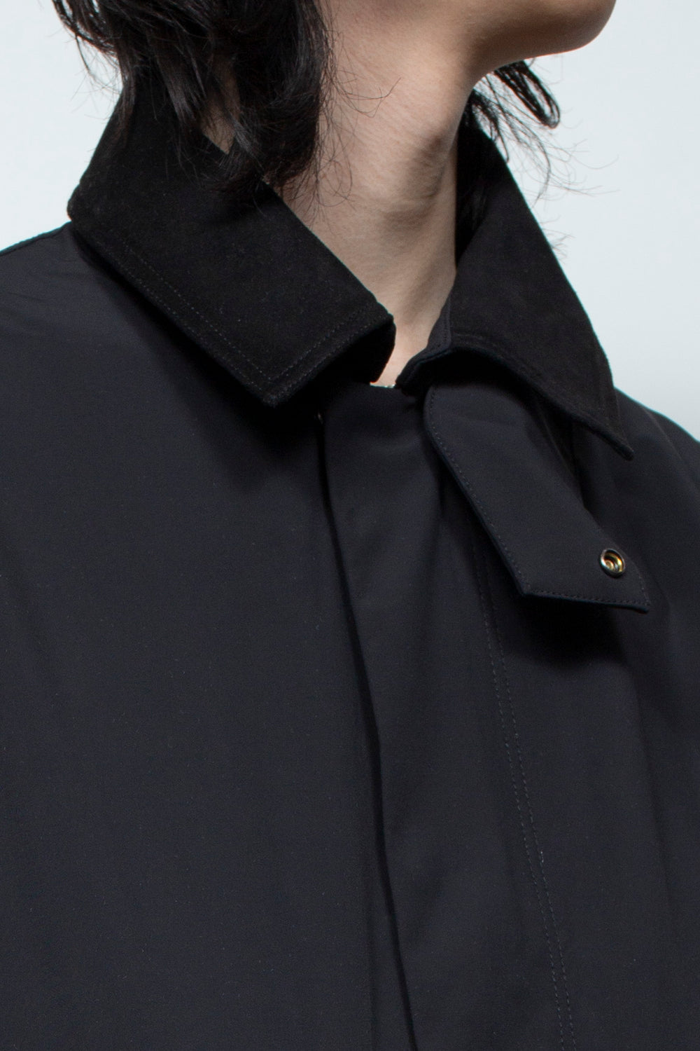 Bonded Wool-Nylon Heat-Retaining Vent Blouson BLACK