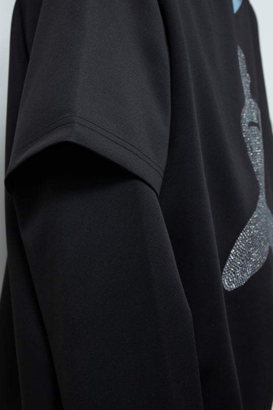 Flash diamond double-layer silhouette jersey