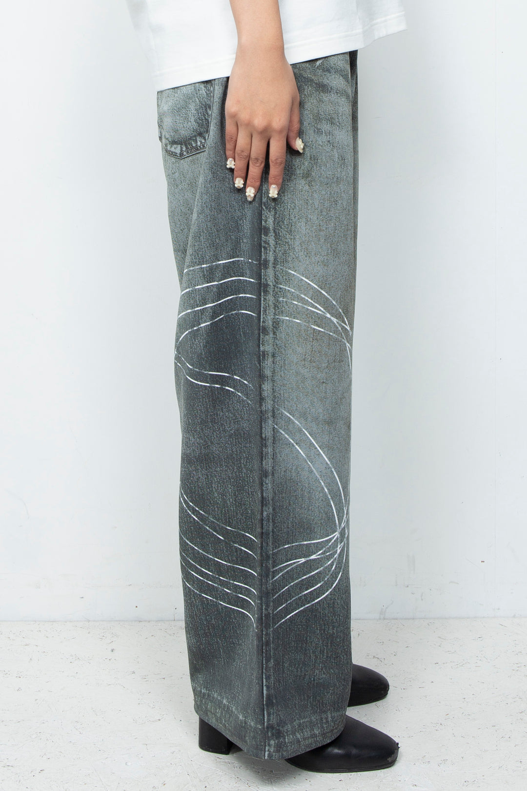 OVERSIZED TRACK PANTS GRAY
