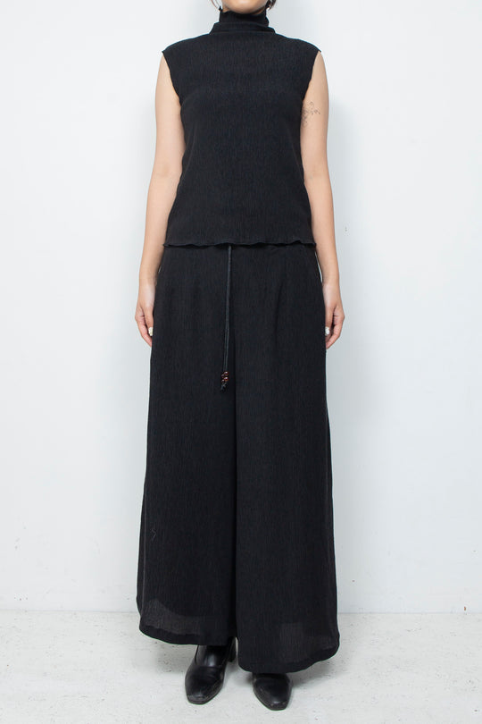 Ripple Wide Pants Black