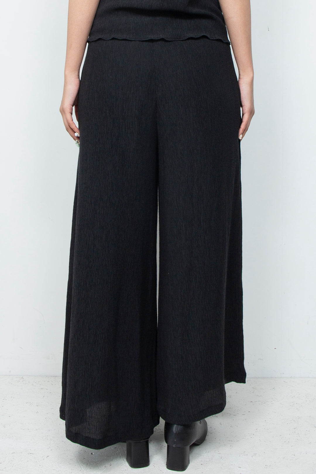 Ripple Wide Pants Black