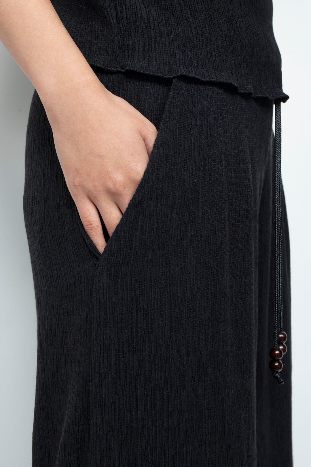 Ripple Wide Pants Black