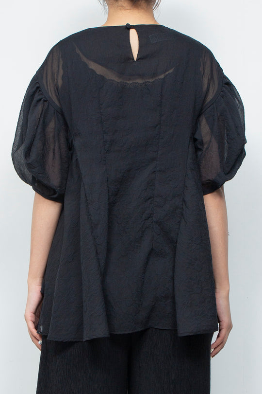 Airy Bloom Blouse Kinari Black