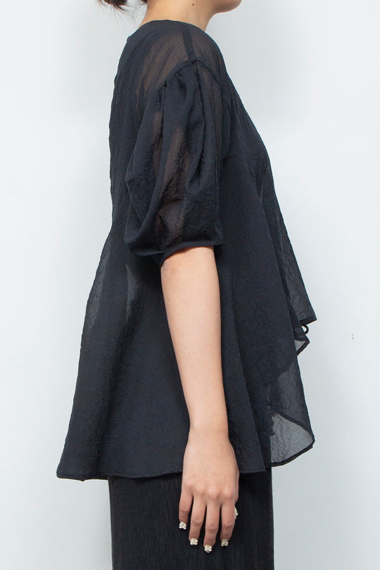 Airy Bloom Blouse Kinari Black