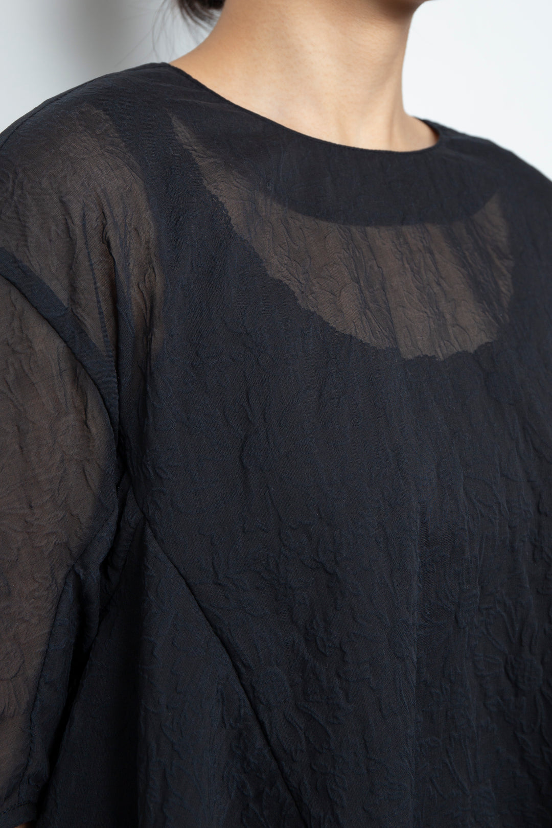 Airy Bloom Blouse Kinari Black