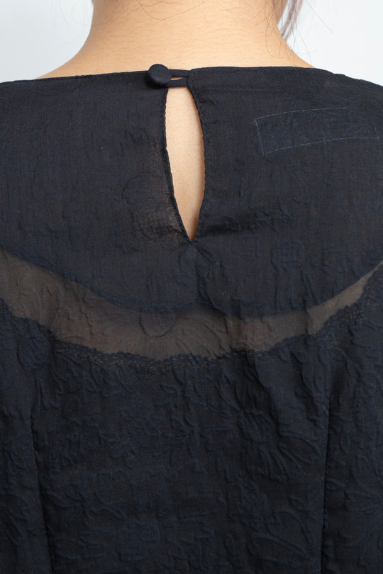 Airy Bloom Blouse Kinari Black