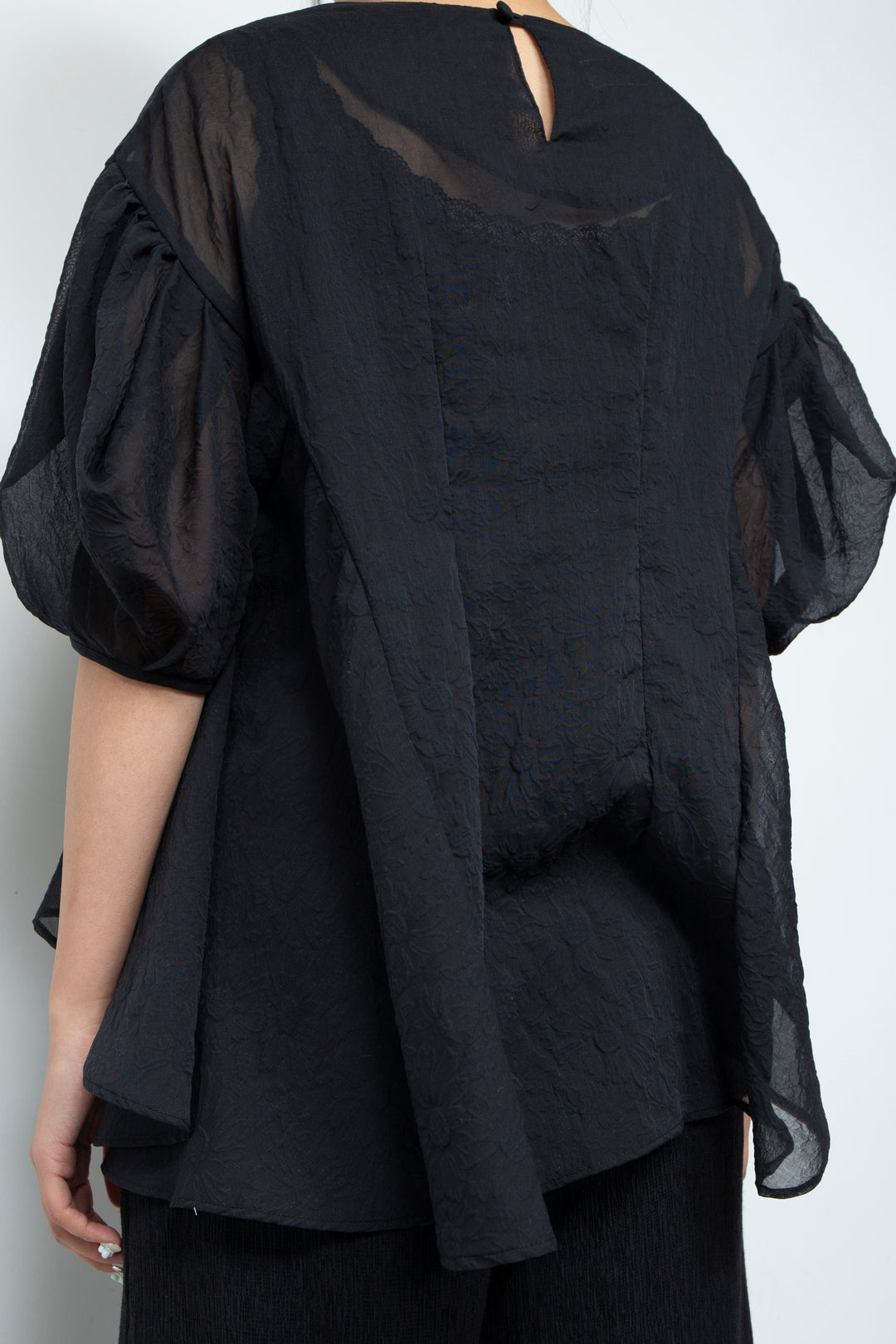 Airy Bloom Blouse Kinari Black