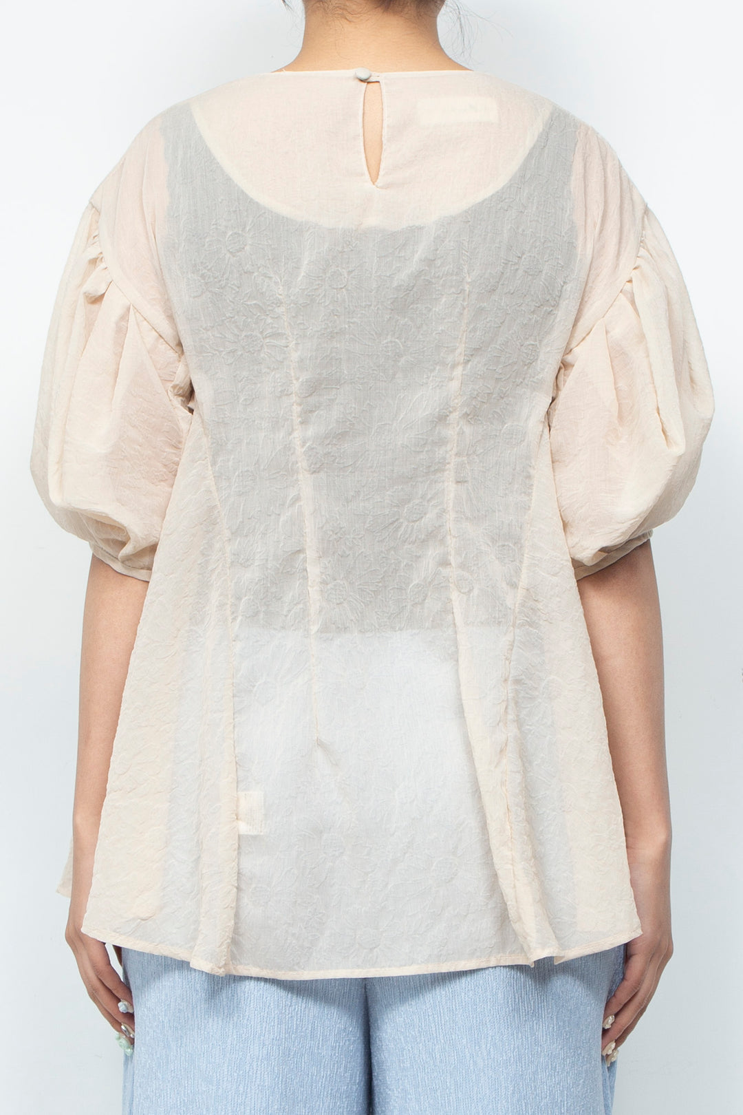 Airy Bloom Blouse Kinari Beige