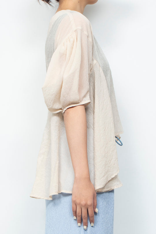 Airy Bloom Blouse Kinari Beige