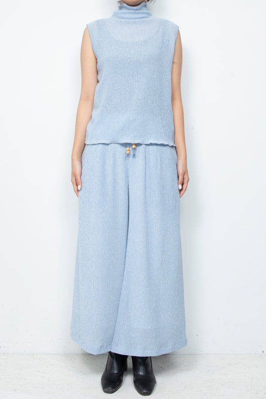Ripple Wide Pants Mist Blue