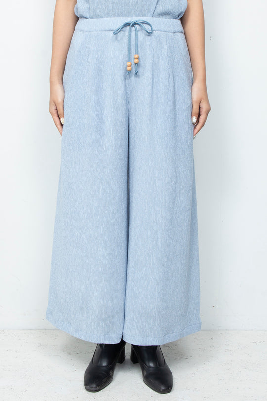 Ripple Wide Pants Mist Blue