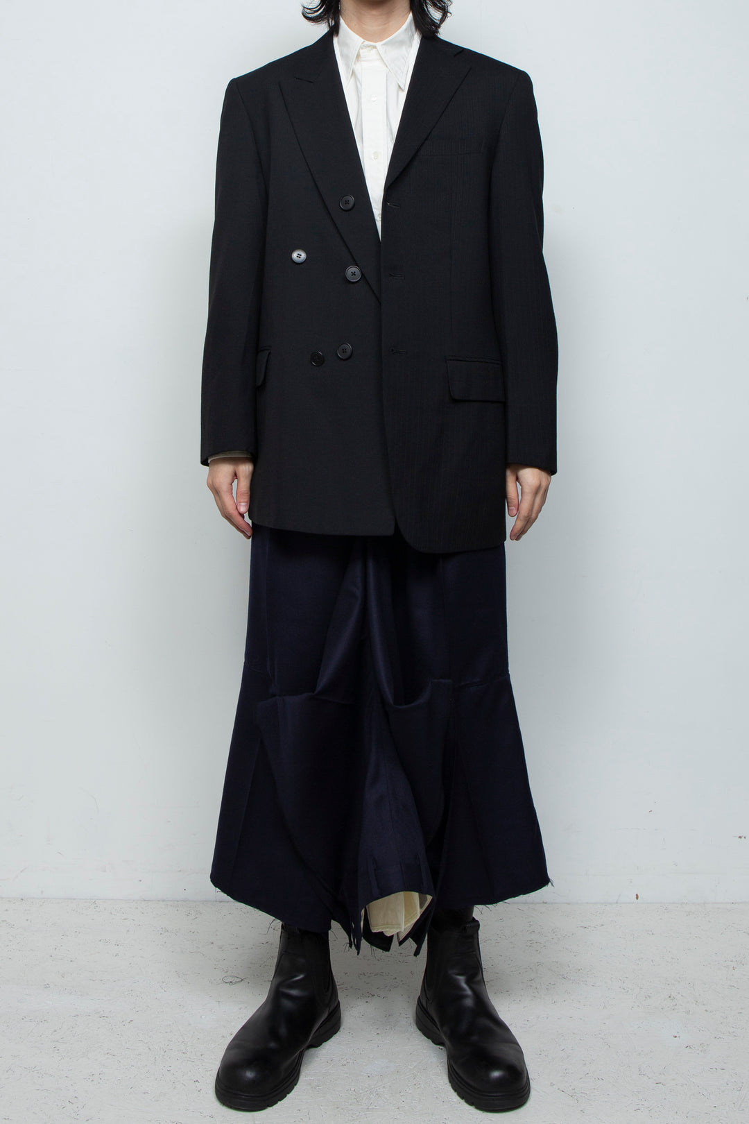 SAILOR WOOL DOUBLE SKIRT