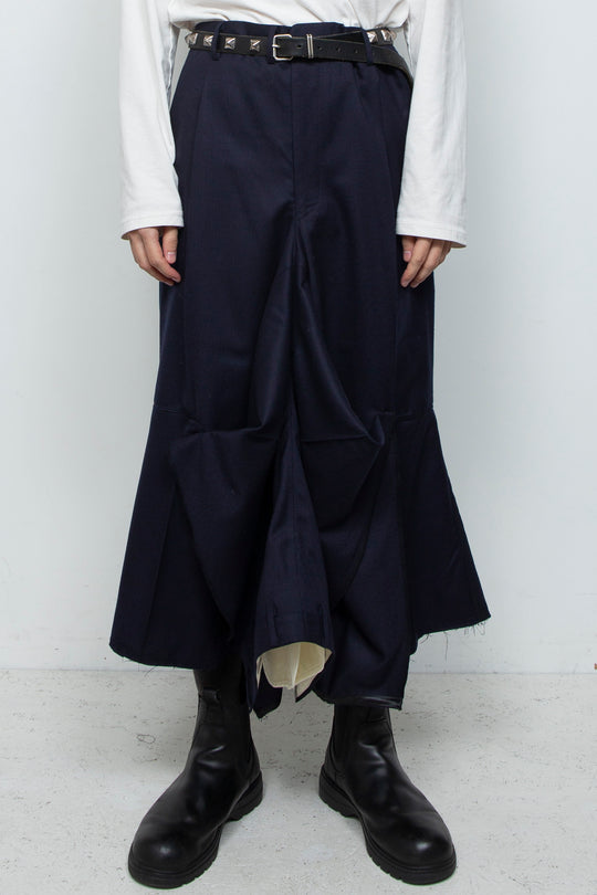 SAILOR WOOL DOUBLE SKIRT