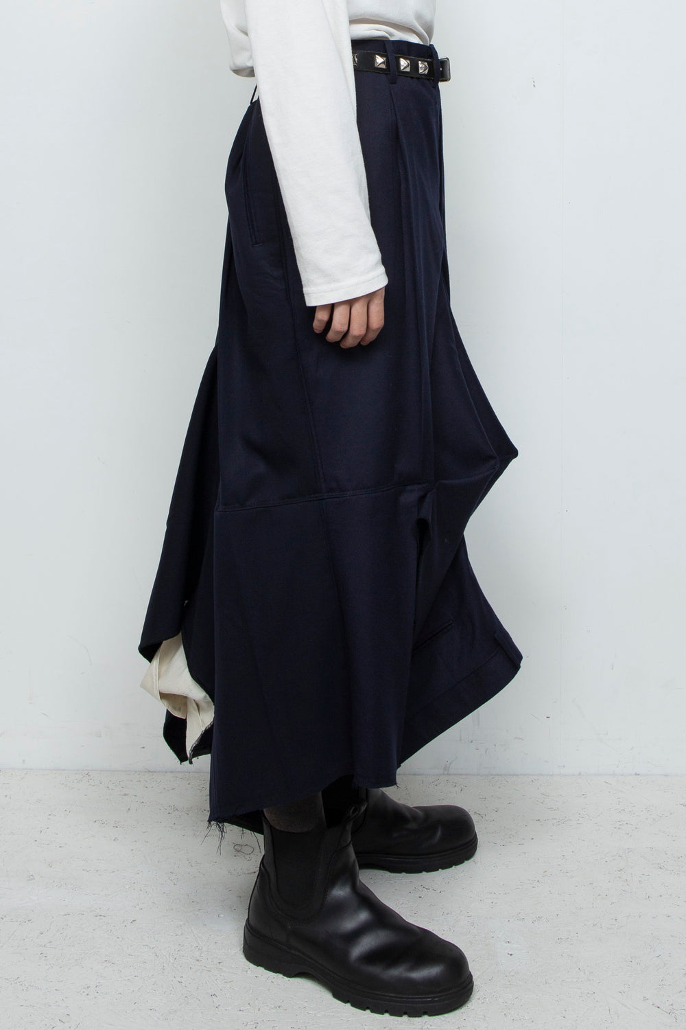 SAILOR WOOL DOUBLE SKIRT