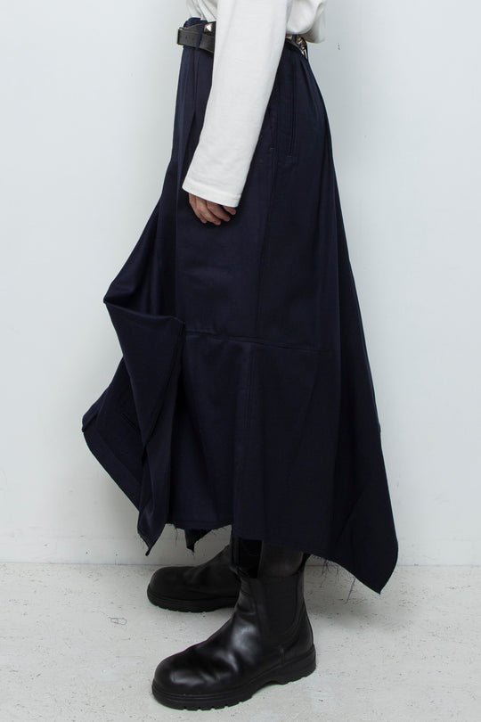 SAILOR WOOL DOUBLE SKIRT