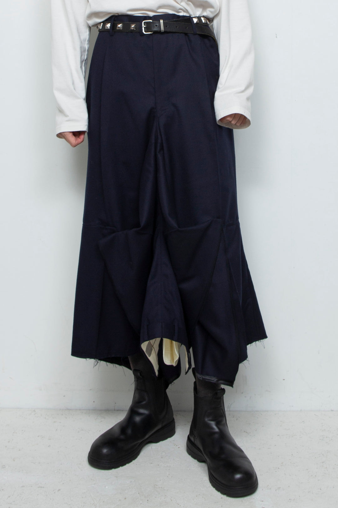 SAILOR WOOL DOUBLE SKIRT