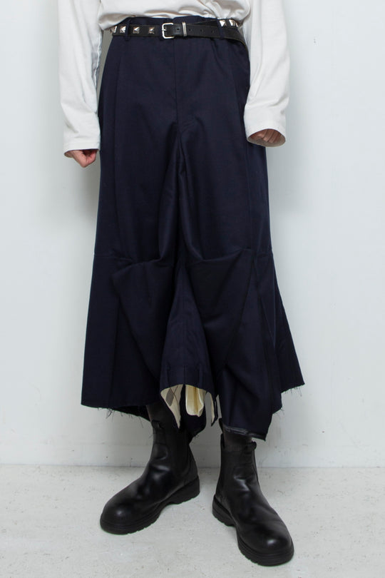 SAILOR WOOL DOUBLE SKIRT