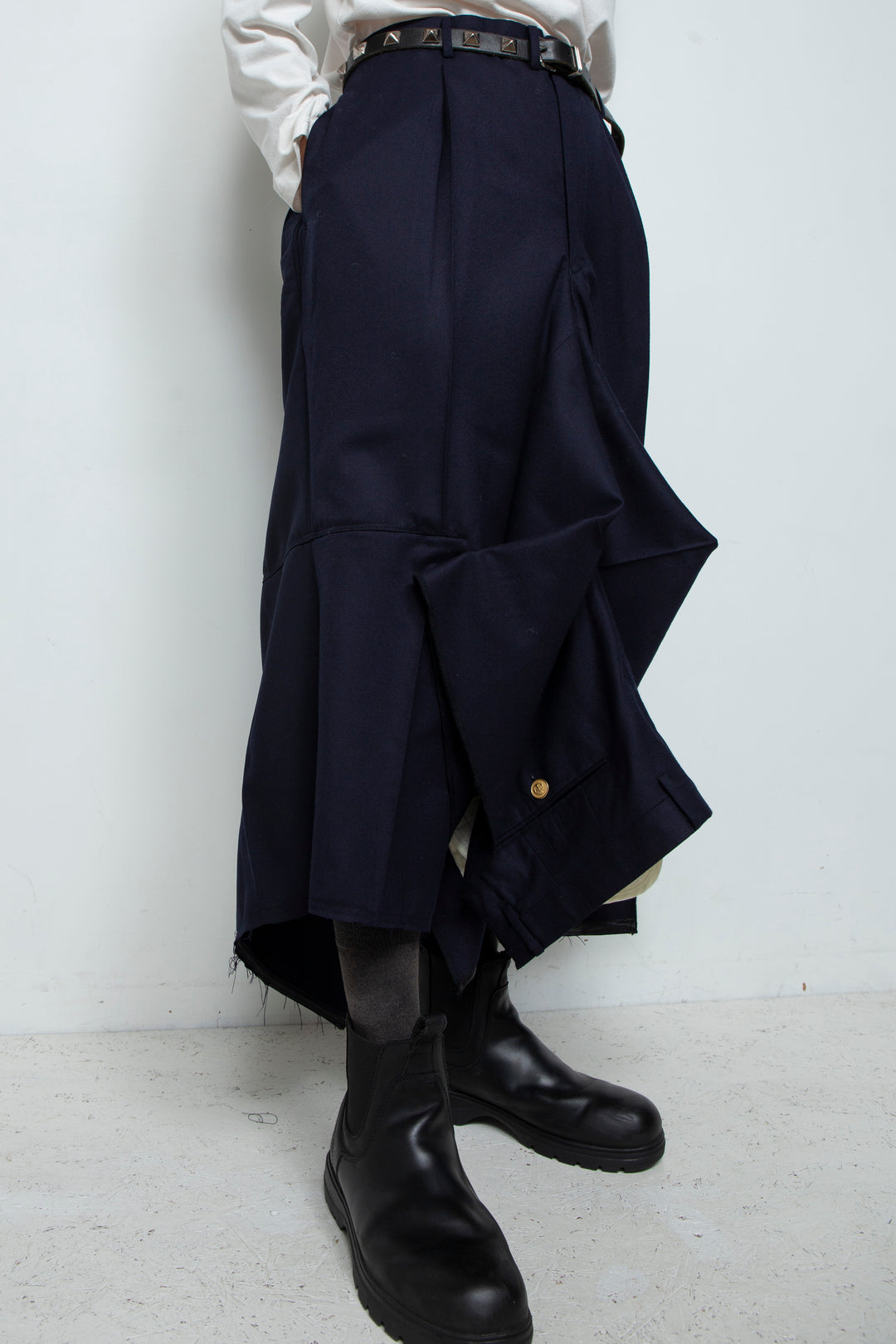 SAILOR WOOL DOUBLE SKIRT