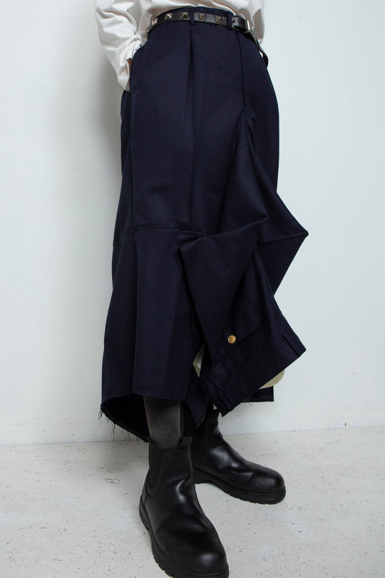 SAILOR WOOL DOUBLE SKIRT