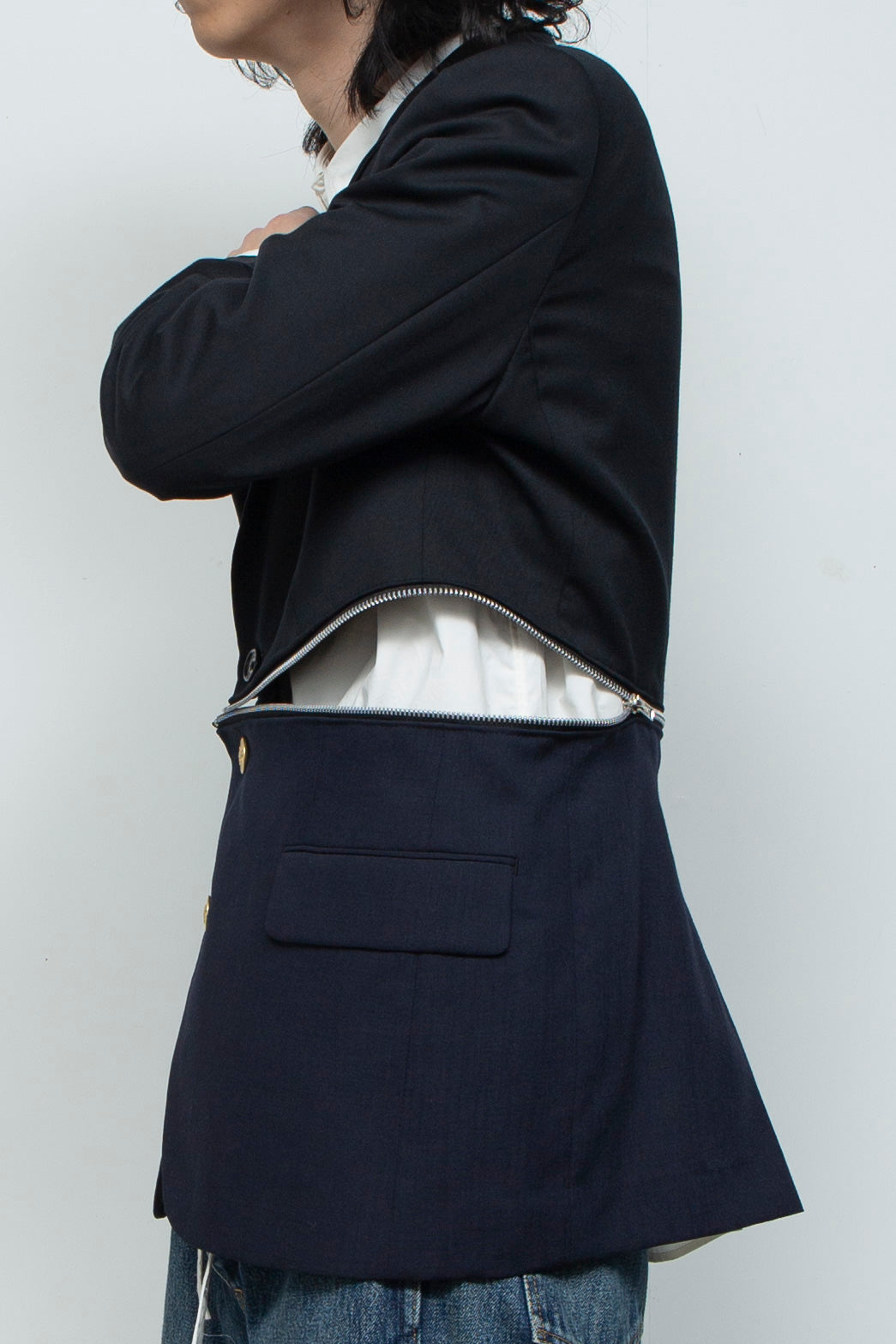 WAIST ZIP TAILORED JACKET