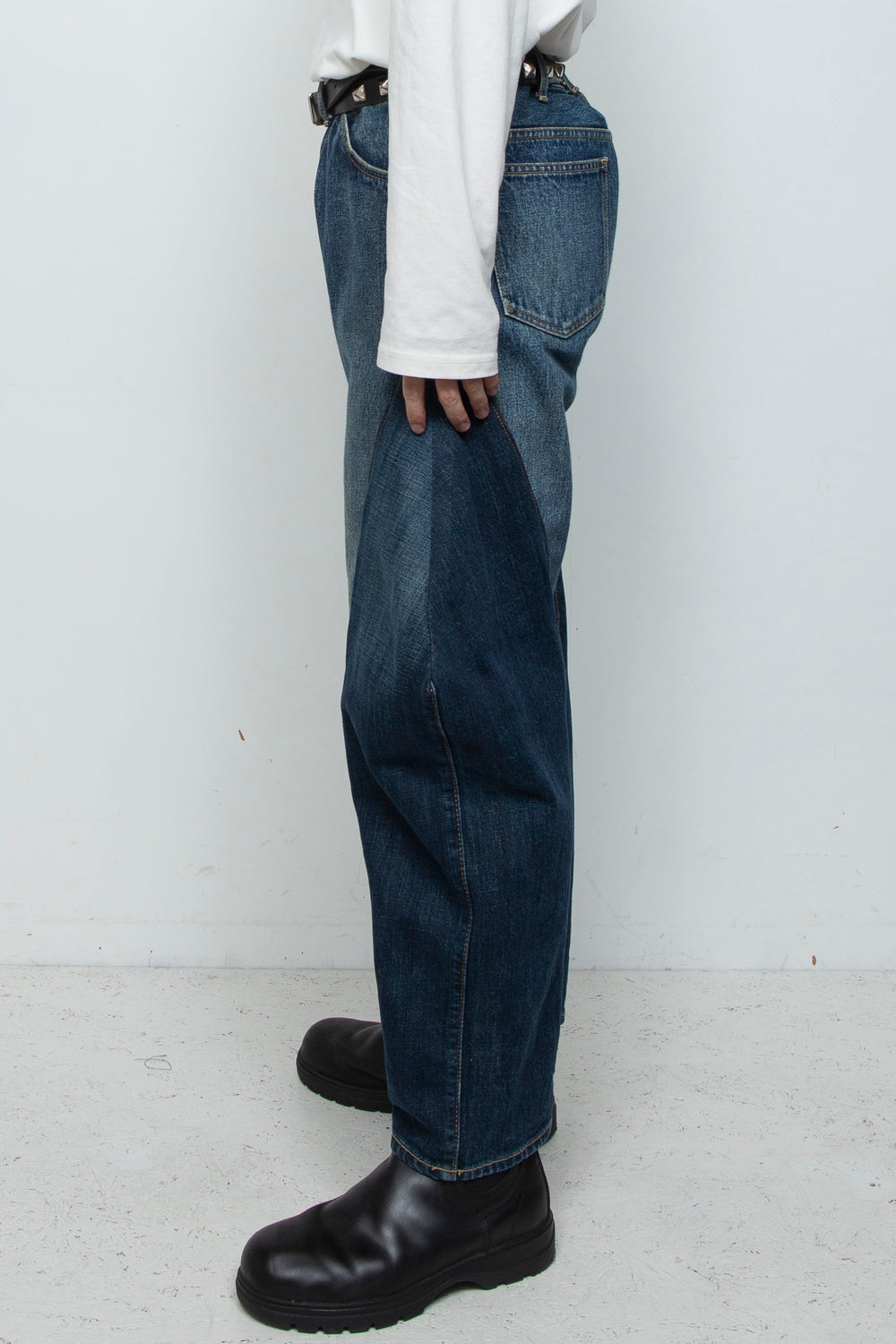 DENIM 3D SHAPE COCOON PANTS
