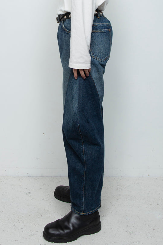 DENIM 3D SHAPE COCOON PANTS
