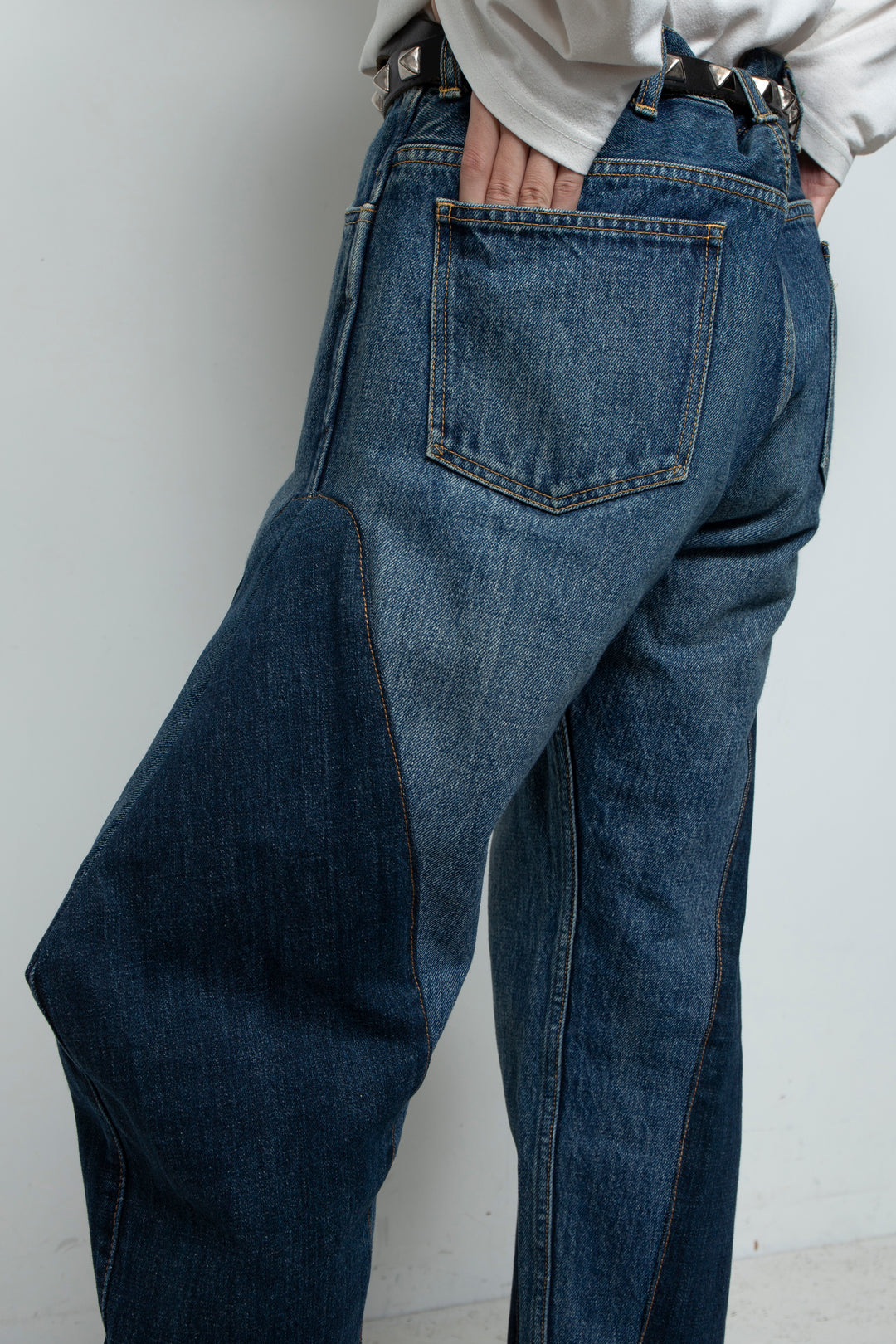 DENIM 3D SHAPE COCOON PANTS