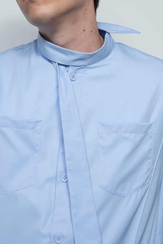 Blue suspender socks design bow tie shirt