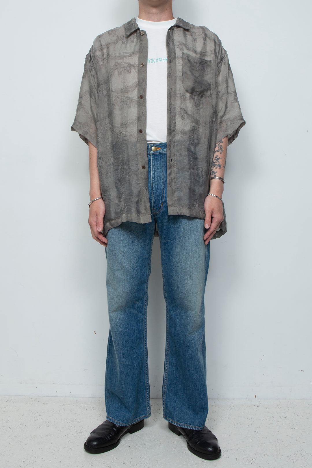 "BEN" New Shoe-cut by 11oz Selvedge Denim BLUE