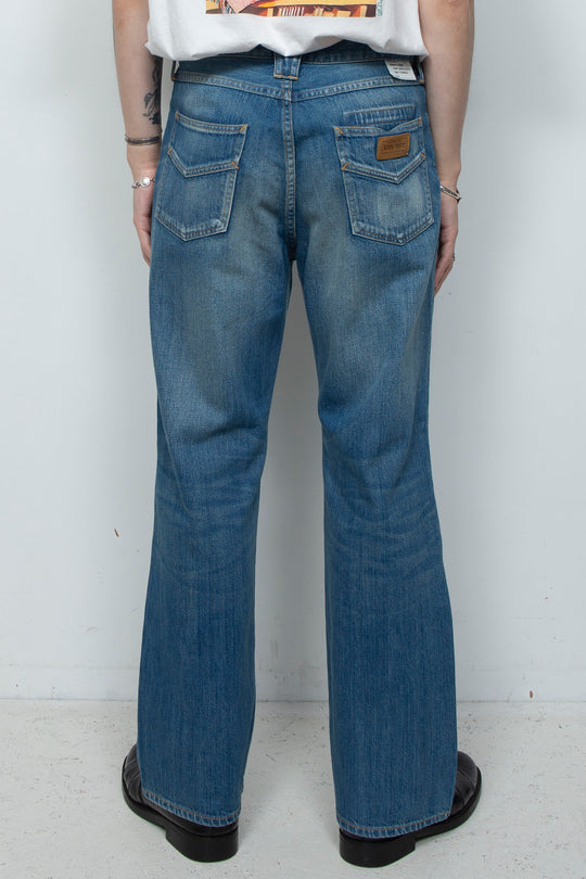 "BEN" New Shoe-cut by 11oz Selvedge Denim BLUE