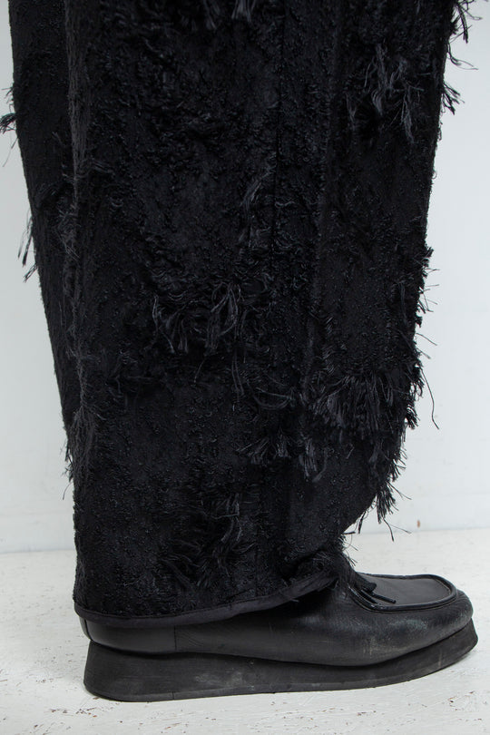 Jacquard 2tuck Pants Black