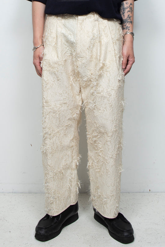 Jacquard 2tuck Pants Ivory