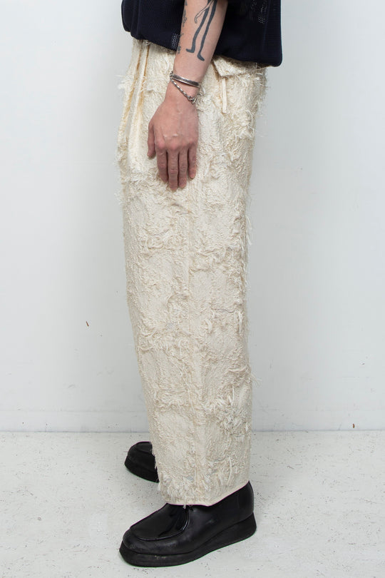 Jacquard 2tuck Pants Ivory