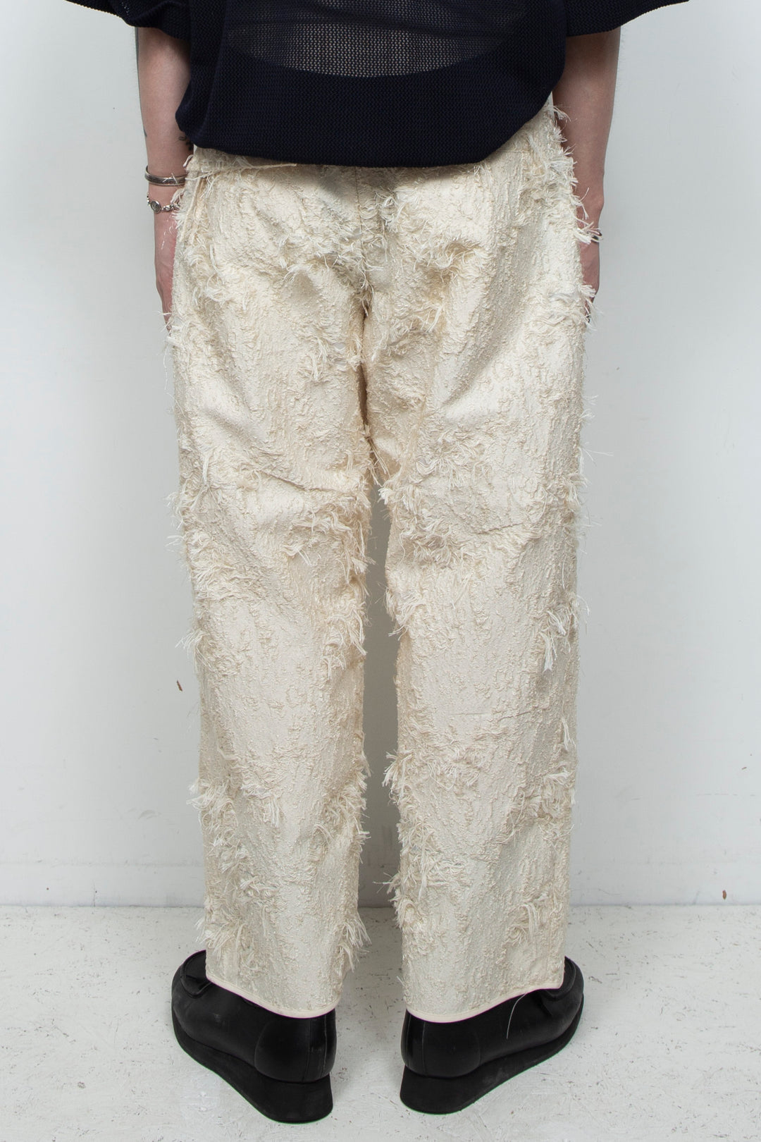Jacquard 2tuck Pants Ivory