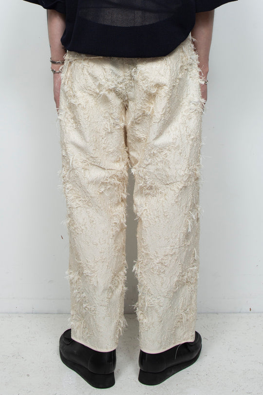 Jacquard 2tuck Pants Ivory