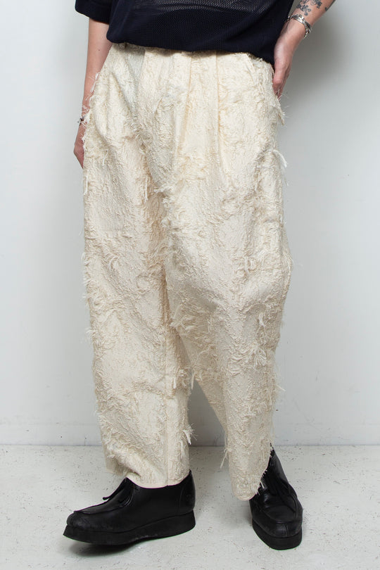 Jacquard 2tuck Pants Ivory