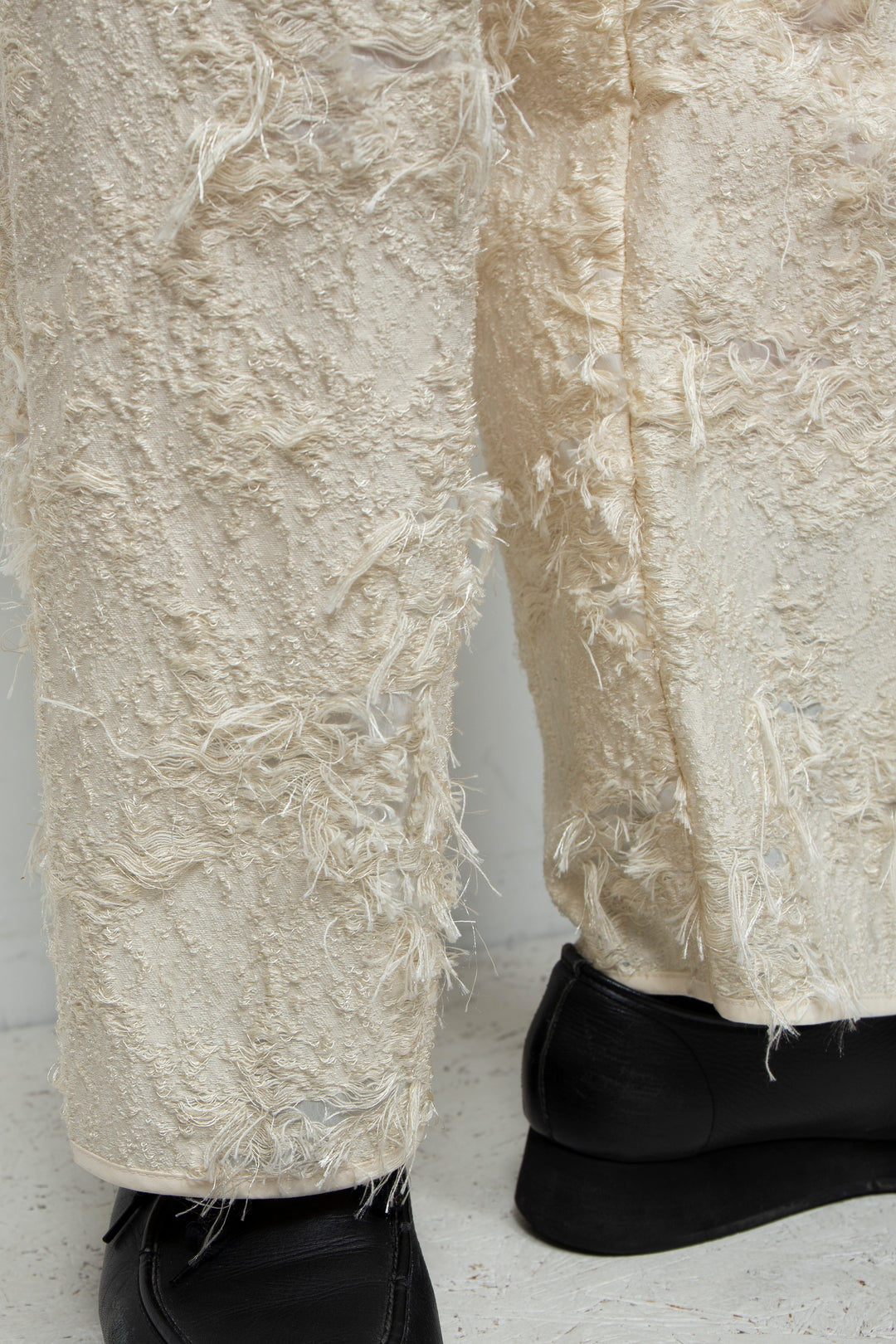 Jacquard 2tuck Pants Ivory