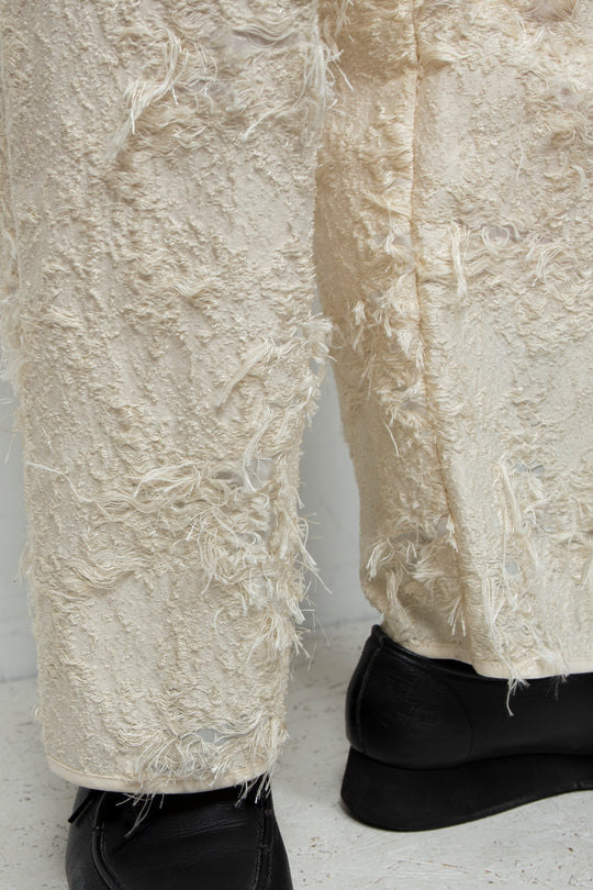 Jacquard 2tuck Pants Ivory